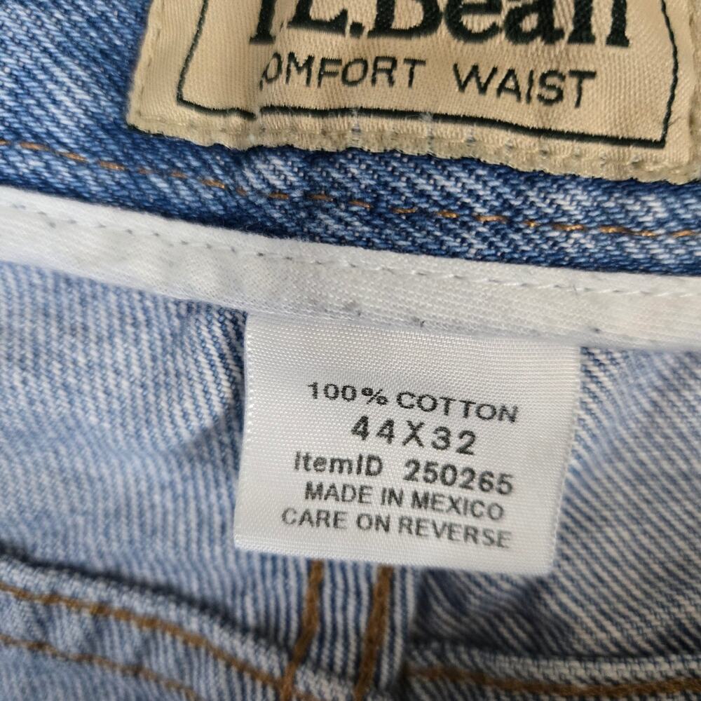 L.L. Bean Comfort Waist Jeans Mens 44x32 Straight Leg Jeans Denim 0833 - Picture 8 of 13